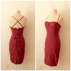 EXPRESS RED CORSET DRESS